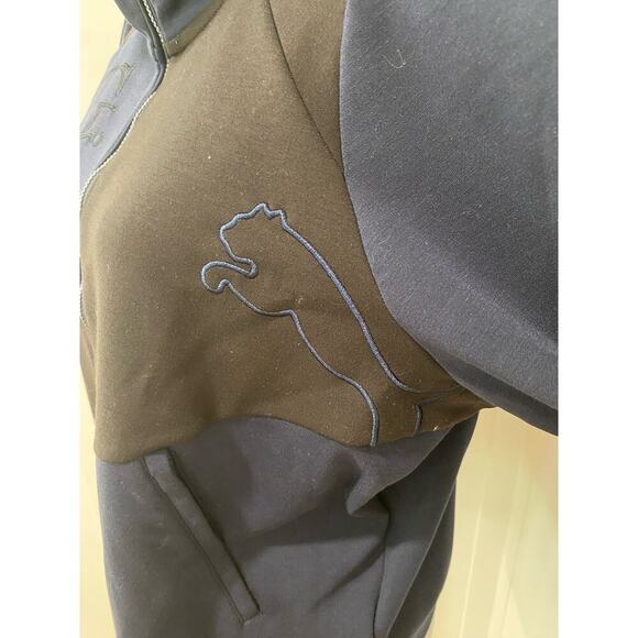 PUMA X goop Training Track Jacket in Dark Saphire / PUMA Black - Picture 8 of 11